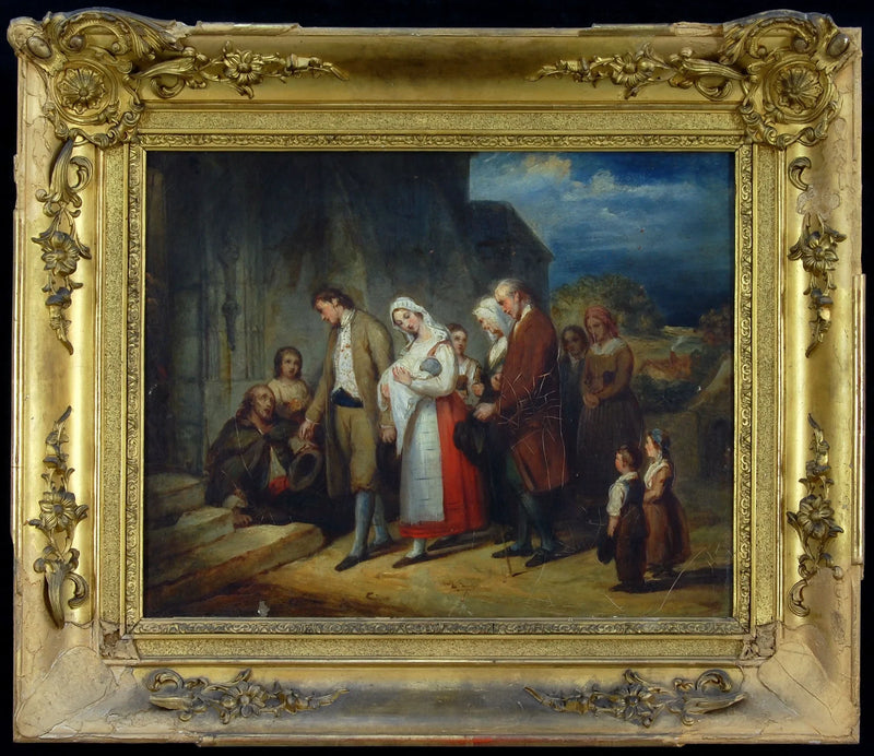 Dåp i landsbyen - Ary Scheffer