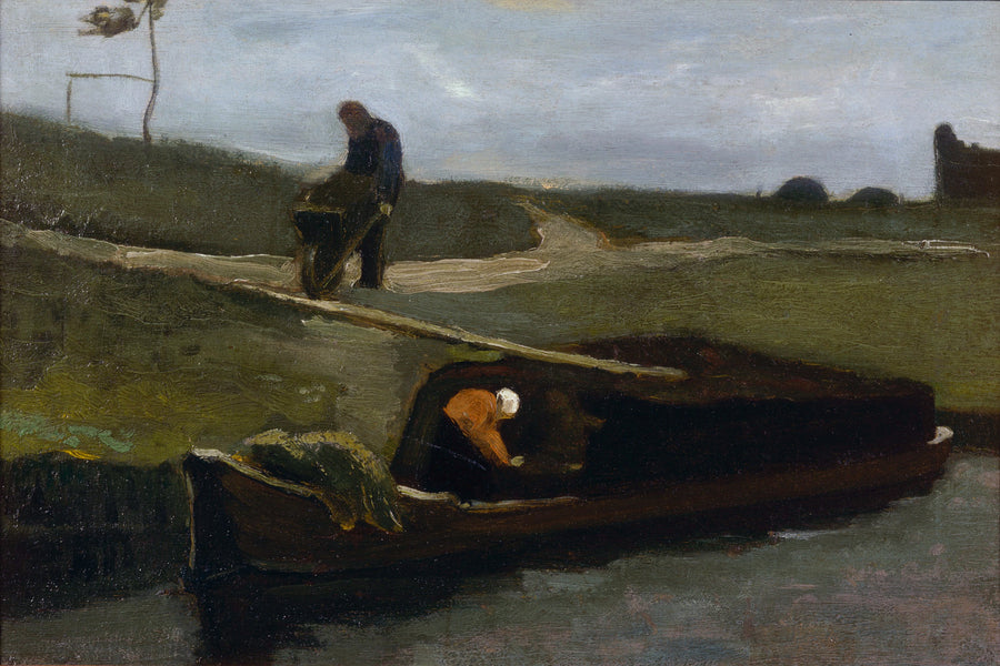 Torv båt med to personer - Vincent van Gogh