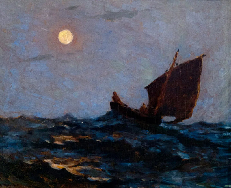 Fiskebåt i tåke - Henri Le Sidaner