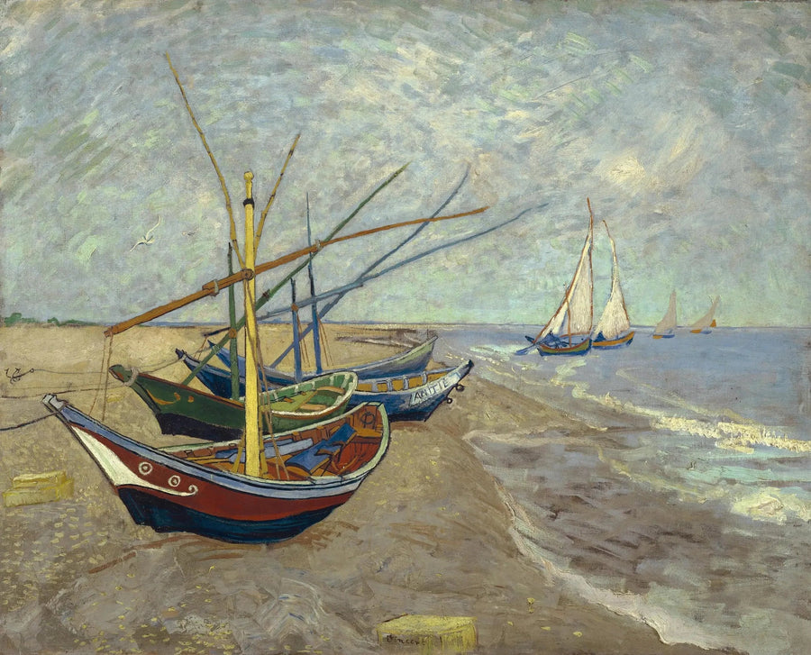 Båter ved Saintes-Maries - Vincent van Gogh