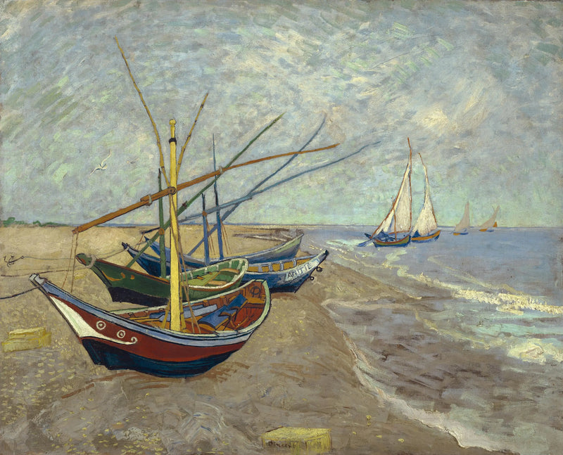 Båter ved Saintes-Maries - Vincent van Gogh