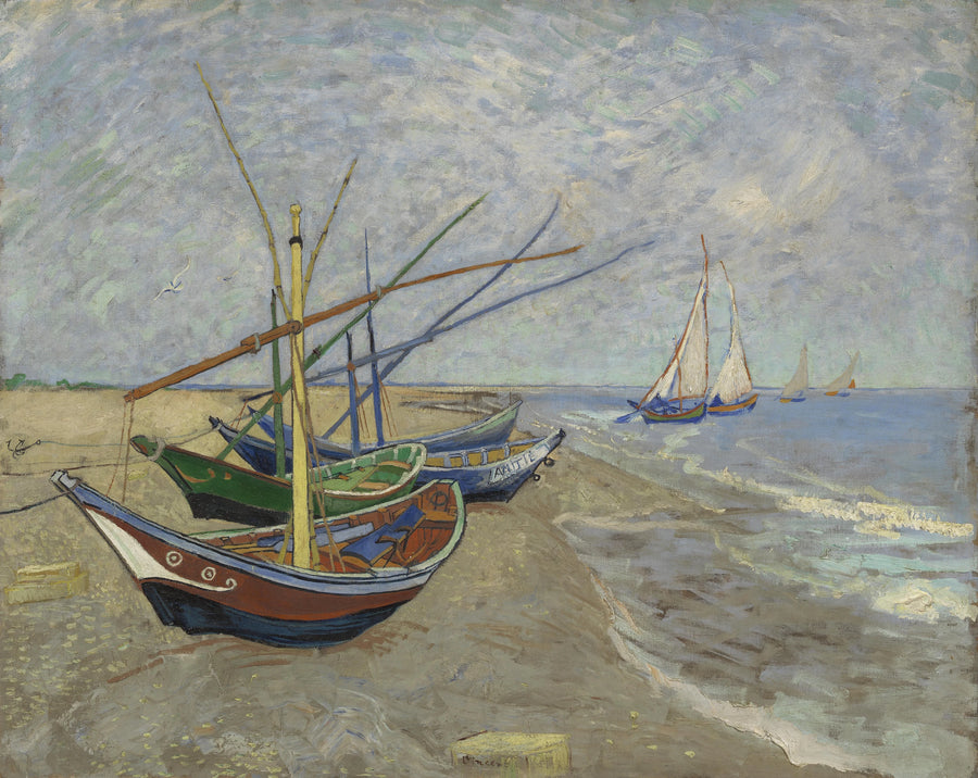 Båter ved Saintes-Maries - Vincent van Gogh