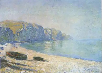 Båter på stranden i Pourville, lavvann - Claude Monet