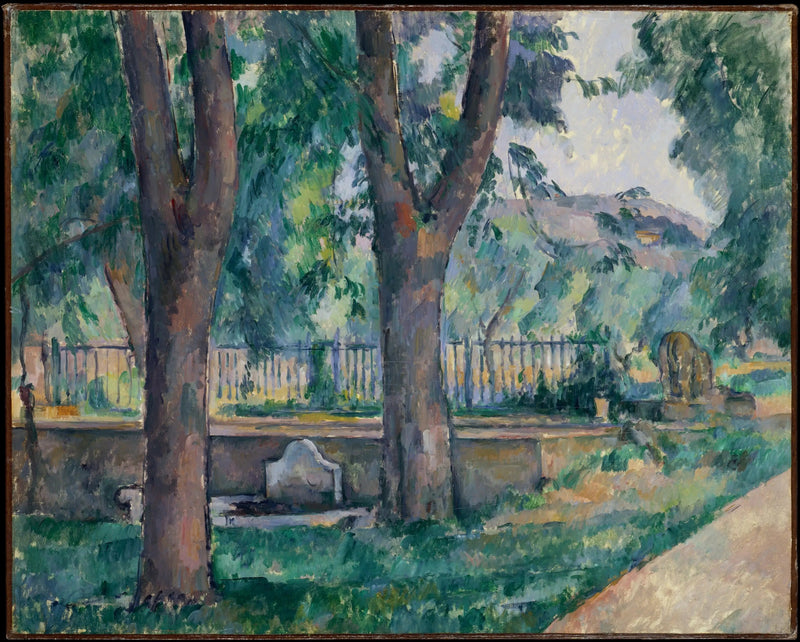 Basseng og vask av Jas de Bouffan - Paul Cézanne