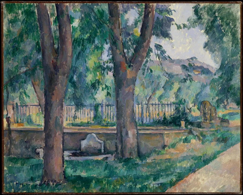 Basseng og vask av Jas de Bouffan - Paul Cézanne