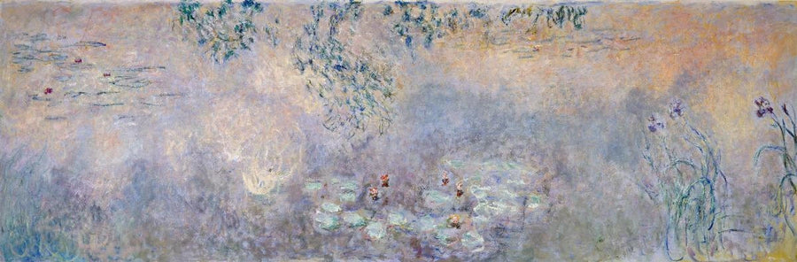 Nymfebasseng med iris - Claude Monet