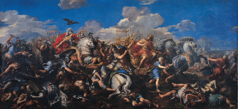 Slaget ved Aleksander mot Darius - Pietro da Cortona