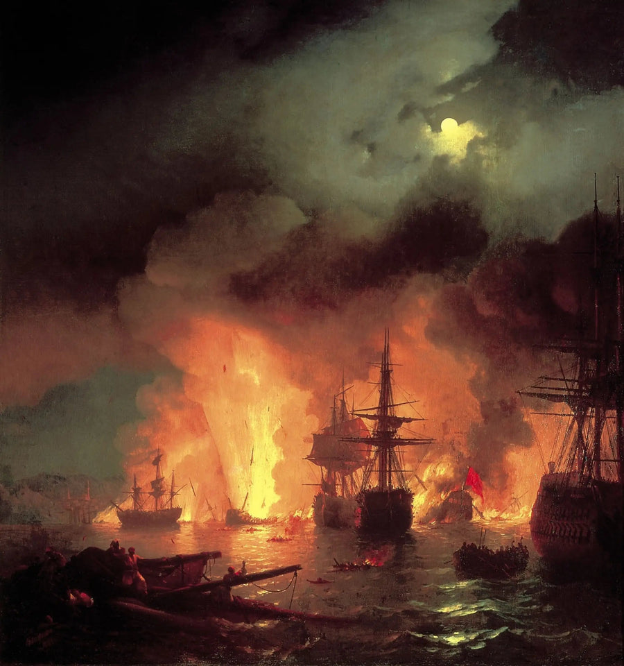 Slaget ved Tchesmé - Ivan Aïvazovski

Source:
Bataille de Tchesmé - Ivan Aïvazovski