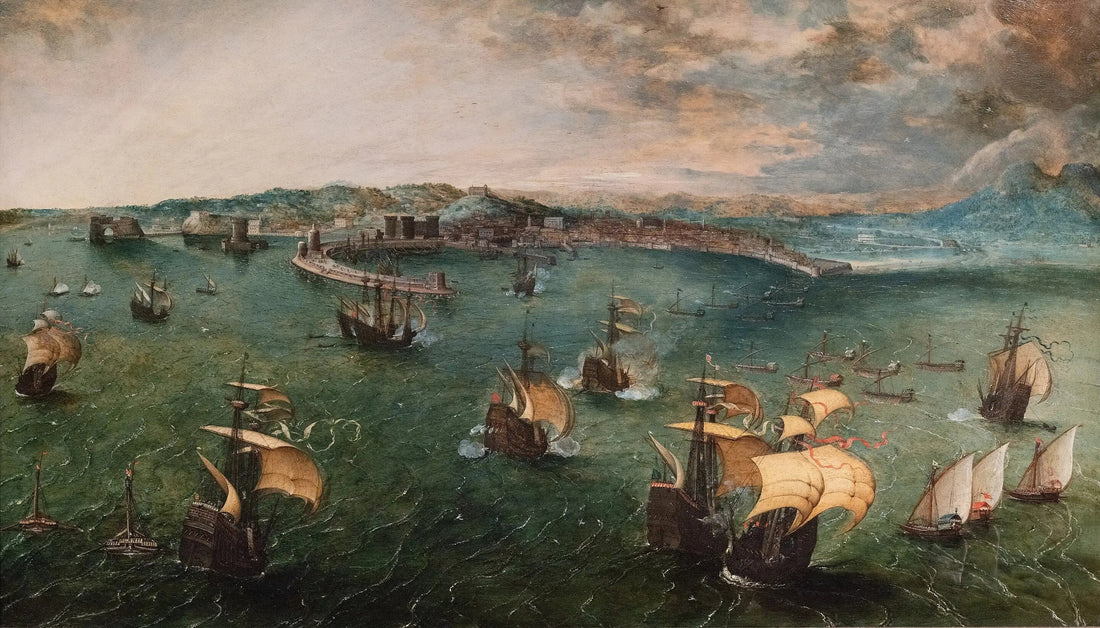 Sjøslag i Napoli-bukten - Pieter Brueghel den eldre