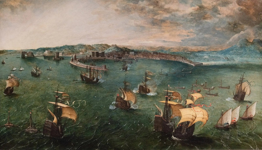 Sjøslag i Napoli-bukten - Pieter Brueghel den eldre