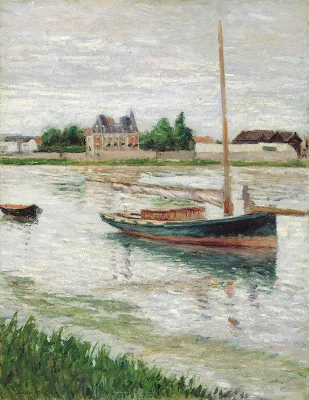 Båt på anker ved Seinen, Argenteuil - Gustave Caillebotte