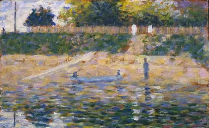 Båt ved bredden, Asnières - Georges Seurat