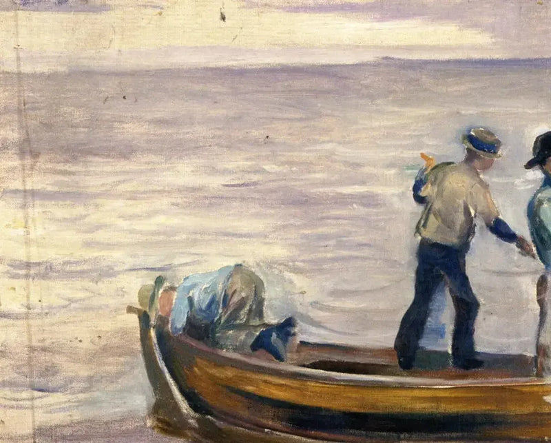 Båt med tre gutter - Edvard Munch