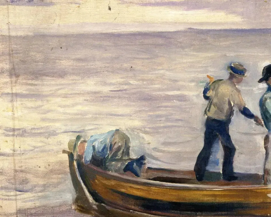 Båt med tre gutter - Edvard Munch