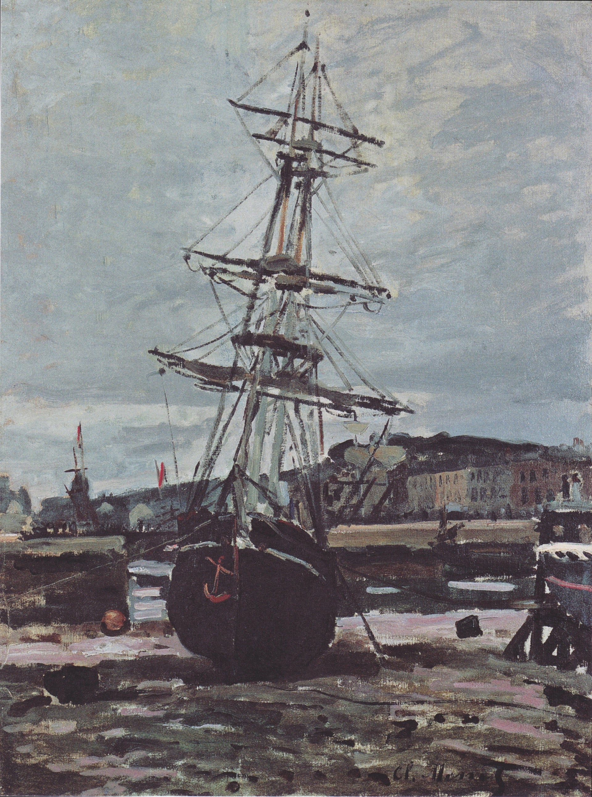 Bateau échoué à Fécamp W118 par Claude Monet, 1868, Kunst Museum Winterthur