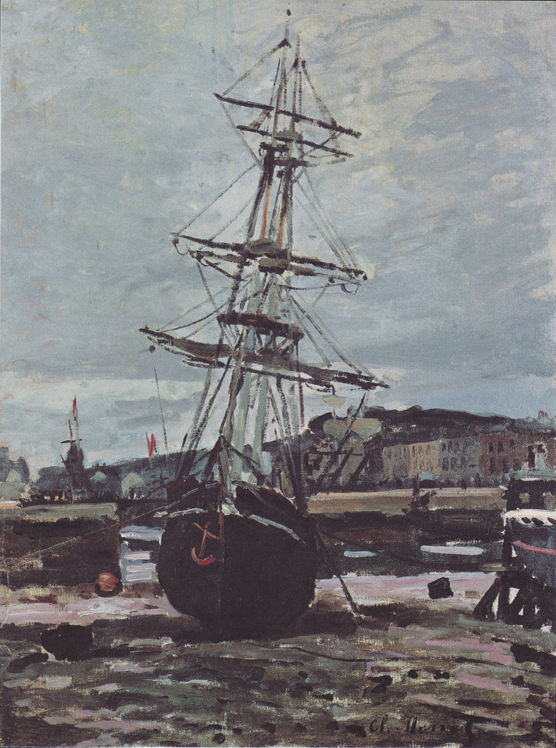 Båt strandet på Fécamp W118 - Claude Monet