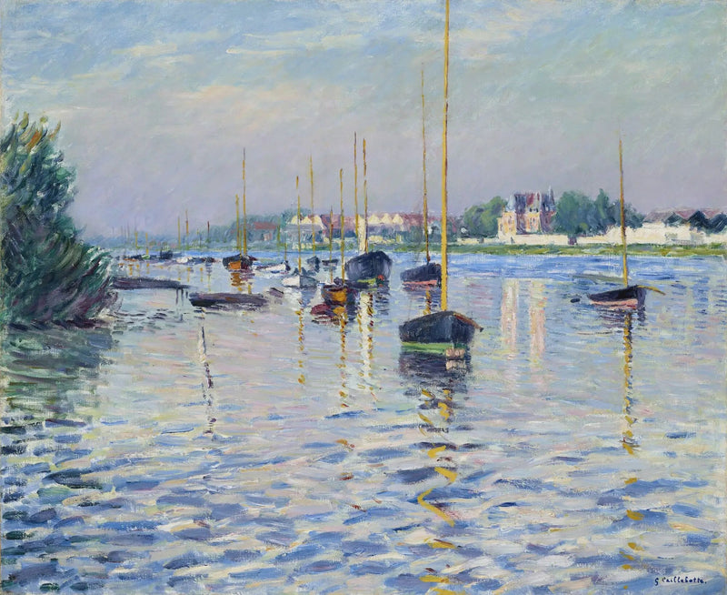 Båter på anker ved Seinen i Argenteuil - Gustave Caillebotte