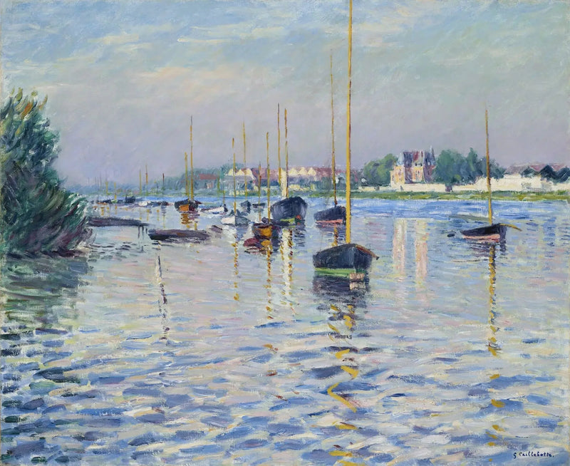 Båter på anker ved Seinen i Argenteuil - Gustave Caillebotte