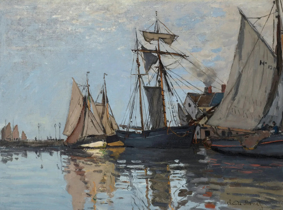 Båter i havnen i Honfleur - Claude Monet