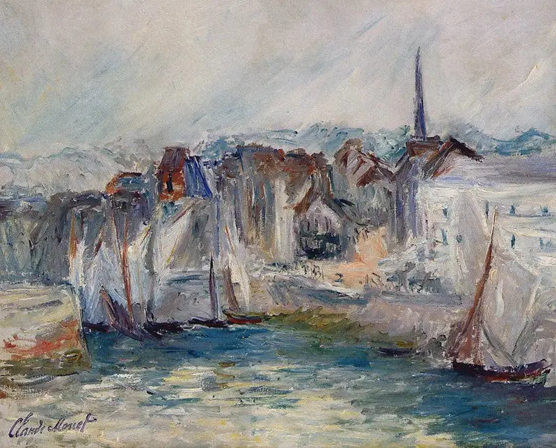 Båter i havnen i Honfleur - Claude Monet