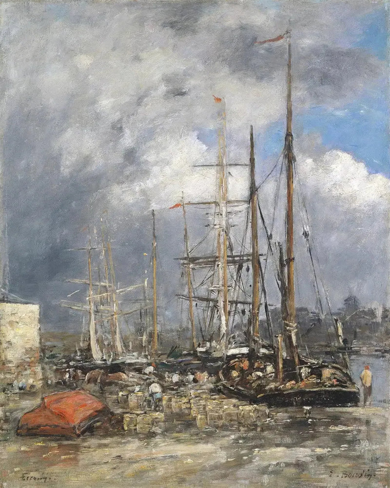 Fiskebåter i Fécamp - Eugène Boudin