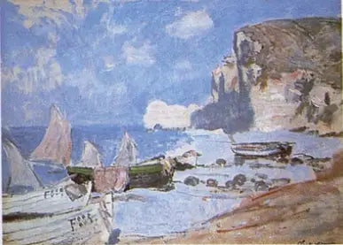 Fiskebåter, Étretat - Claude Monet