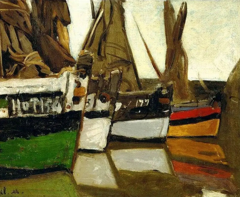 Fiskebåter, Honfleur - Claude Monet