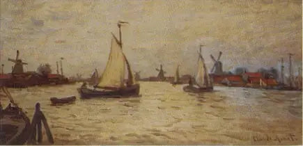 Båter i Holland nær Zaandam - Claude Monet
