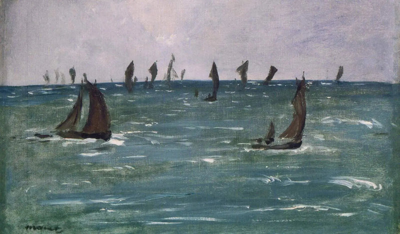 Båter til sjøs, Golfen av Gascogne - Édouard Manet
