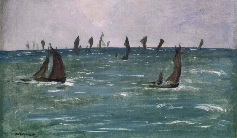 Båter til sjøs, Golfen av Gascogne - Édouard Manet