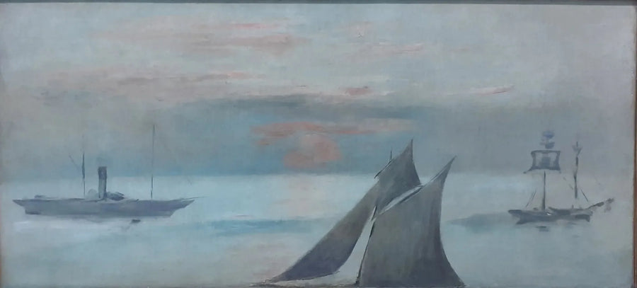 Båter til sjøs, solnedgang (Édouard Manet) - Édouard Manet