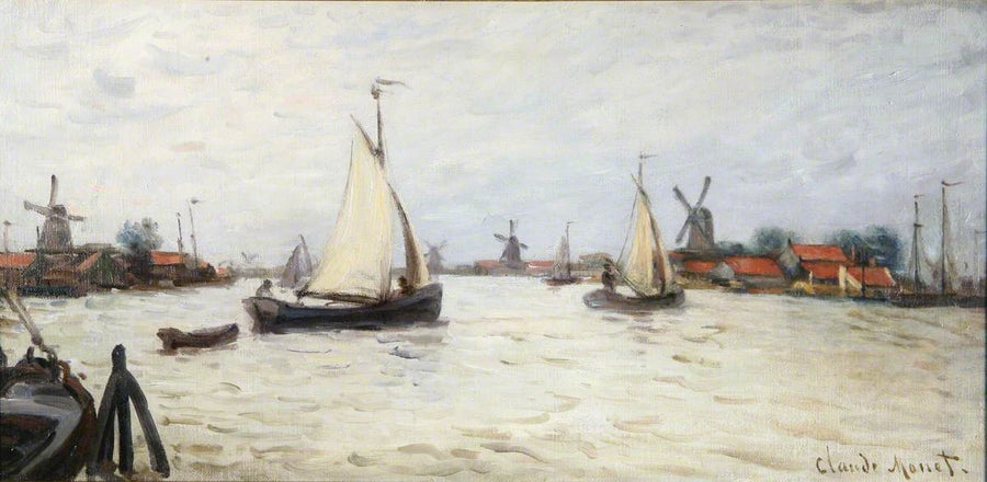 Båter i Holland, nær Zaandam W173 - Claude Monet