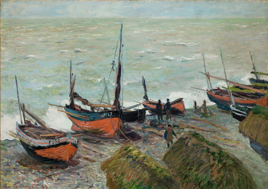 Fiskebåter i Étretat W823 - Claude Monet