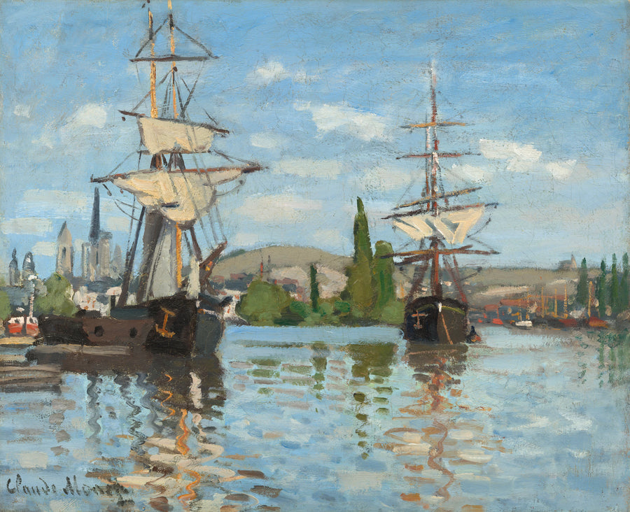 Skip på Seinen ved Rouen W210 - Claude Monet