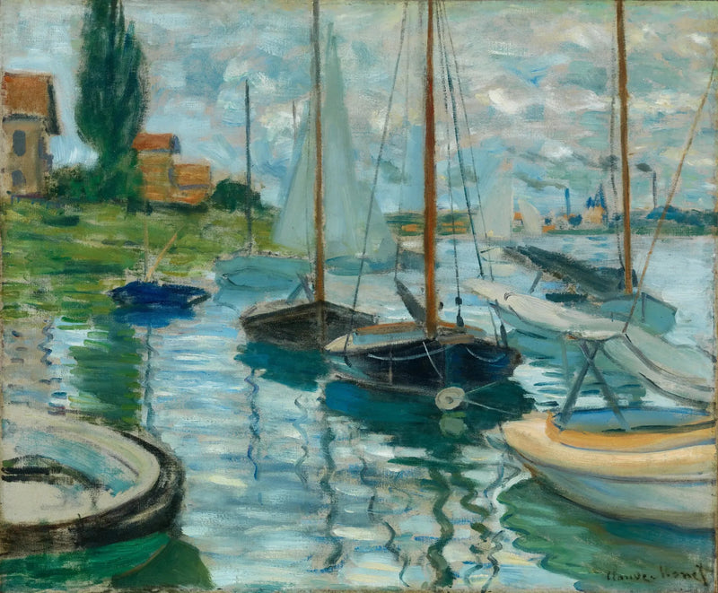 Båter på Seinen i Gennevilliers - Claude Monet