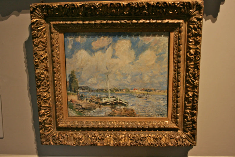 Båter på Seinen - Alfred Sisley