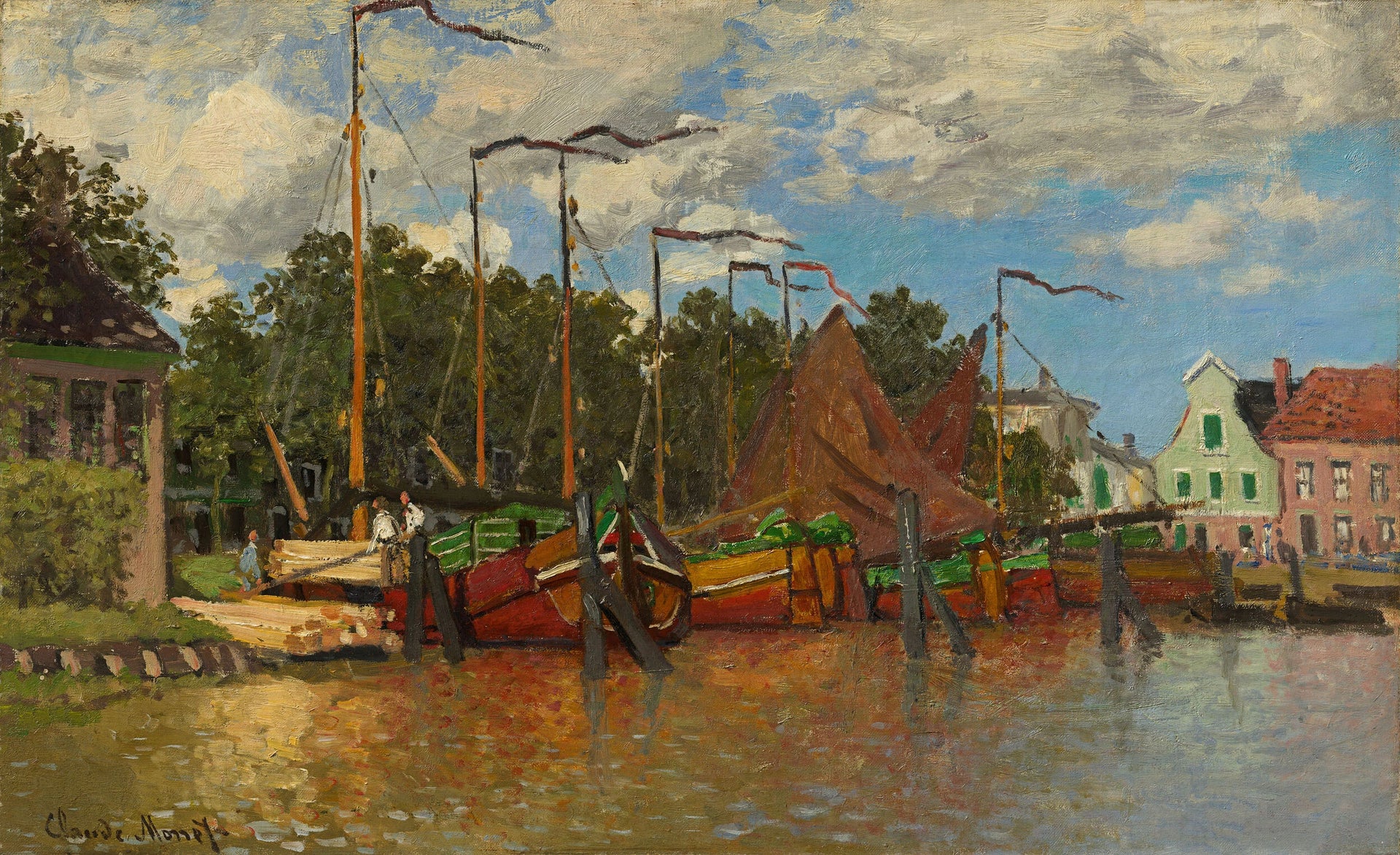 Bateaux à Zaandam W189 par Claude Monet, Museum Barberini Potsdam