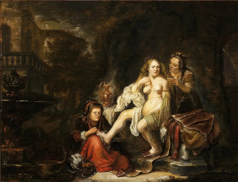 Bad-Sjeba mottar brevet fra David - Rembrandt