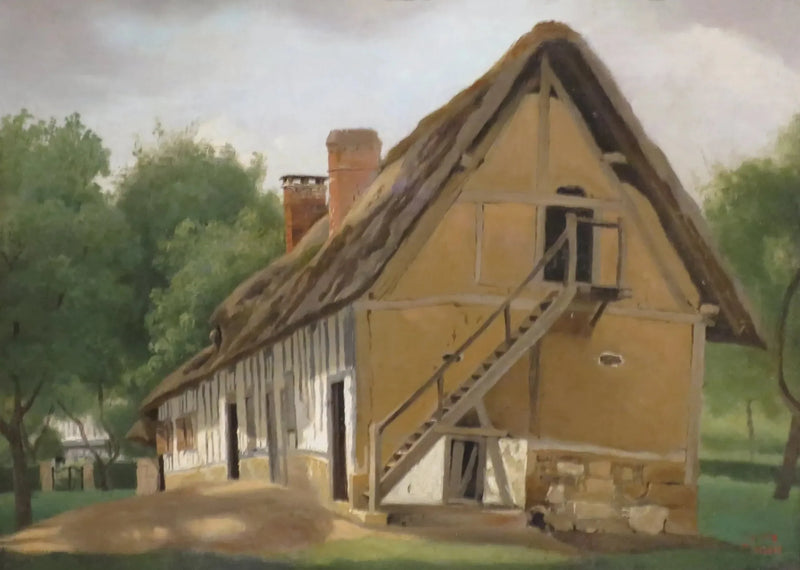 Landbruksbygning i Bois-Guillaume, nær Rouen - Jean-Baptiste Camille Corot