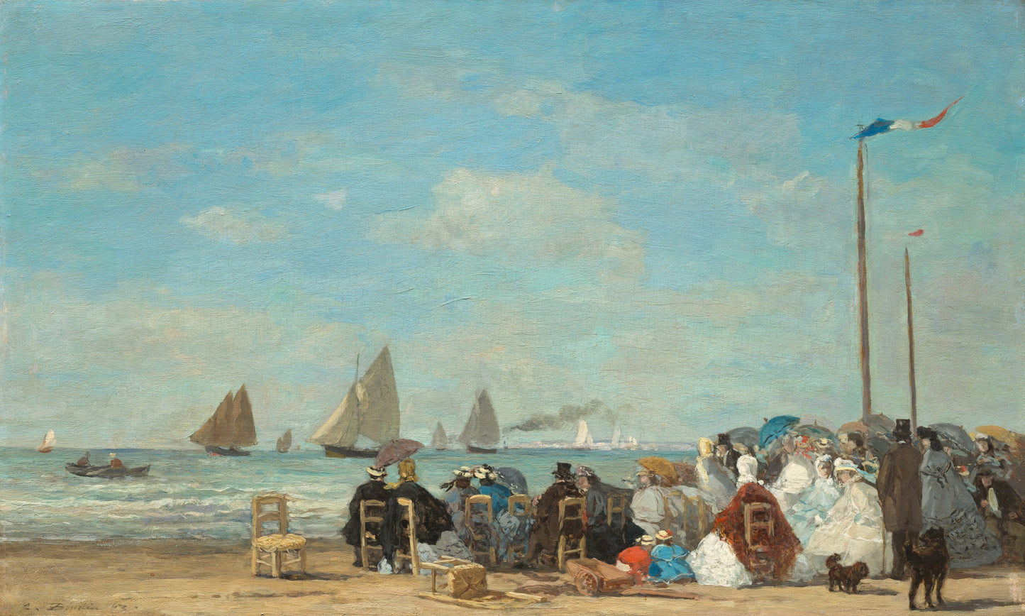 🏖️ Strandscene i Trouville – Eugène Boudin (1863)