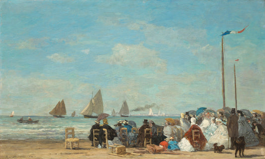 🏖️ Strandscene i Trouville – Eugène Boudin (1863)
