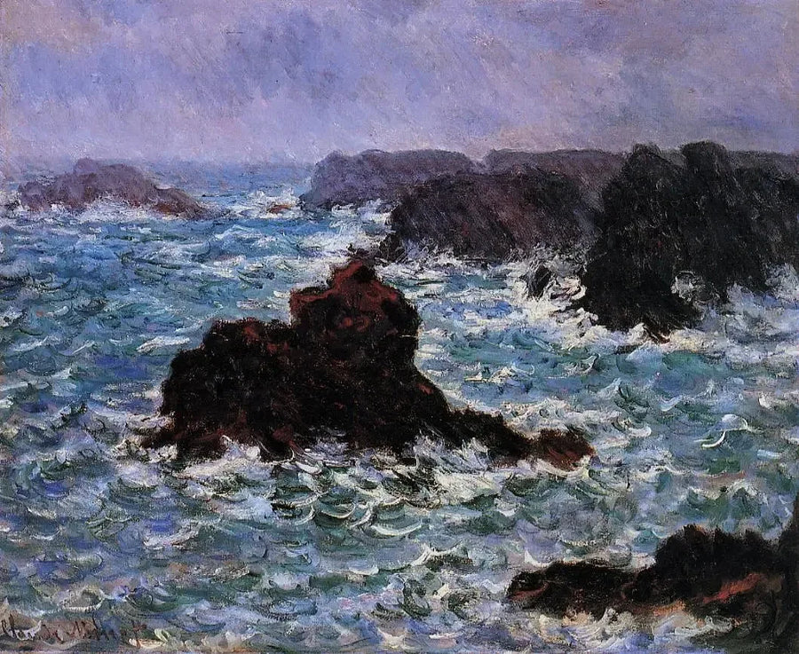 Belle-ITIle, regneffekt W1112 - Claude Monet