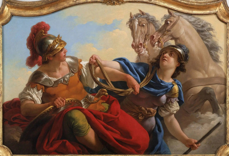 Bellone som viser sine hesters tøyler på Mars - Louis Jean François Lagrenée

Source:
Bellone présentant les rênes de ses chevaux à Mars - Louis Jean François Lagrenée