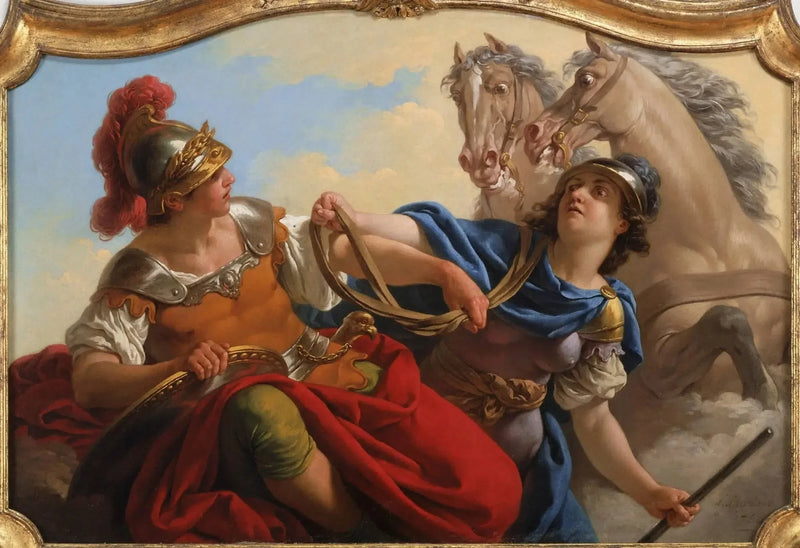 Bellone som viser sine hesters tøyler på Mars - Louis Jean François Lagrenée

Source:
Bellone présentant les rênes de ses chevaux à Mars - Louis Jean François Lagrenée