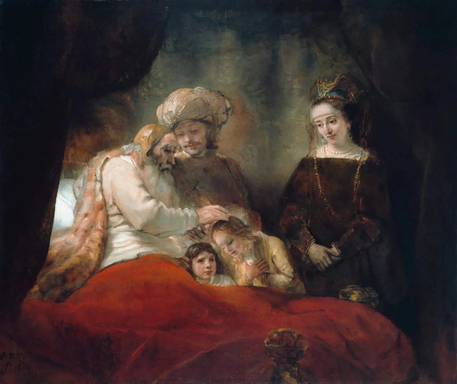 Jakobs velsignelse av Josefs sønner - Rembrandt