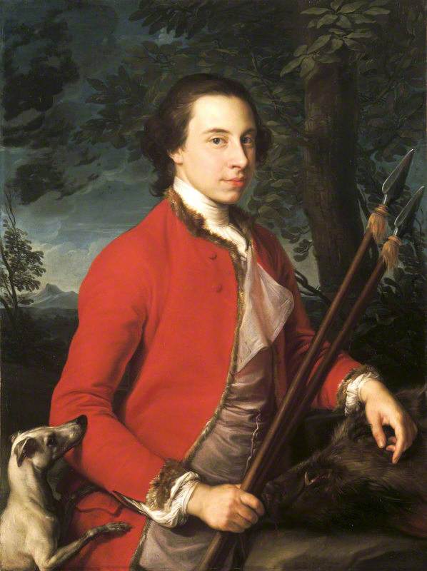 Benjamin Lethieullier MP (1728/9-1797), med to villsvinspyd - Pompeo Batoni