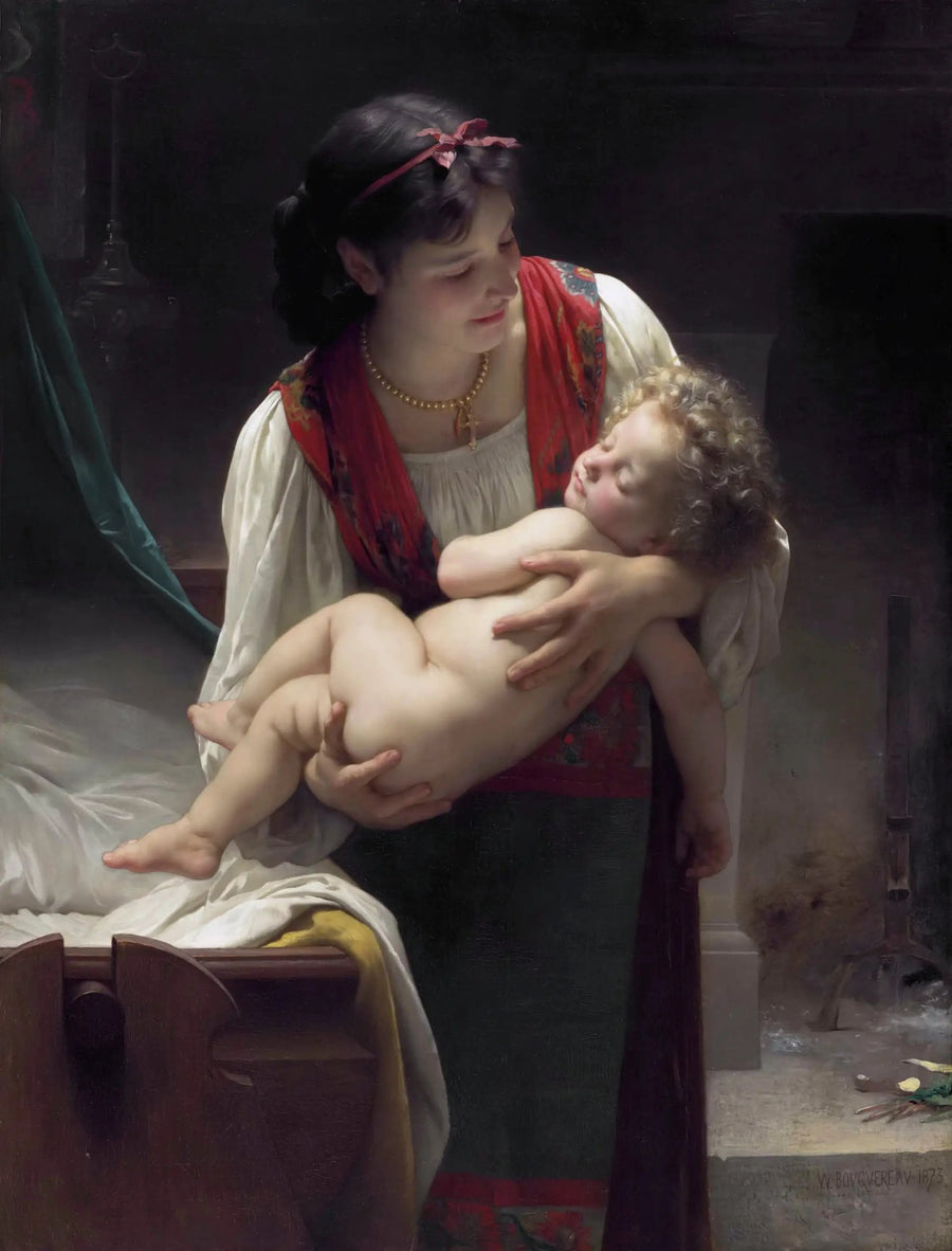 Vuggesang (Solnedgang) - Bouguereau