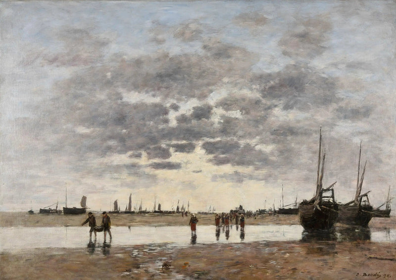 Berck: tilbakekomsten av båtene - Eugène Boudin