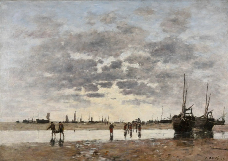 Berck: tilbakekomsten av båtene - Eugène Boudin