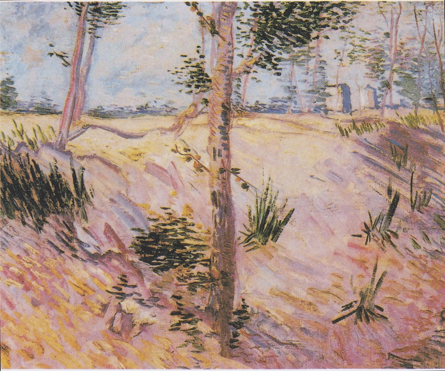 Trær på en skråning - Vincent van Gogh
